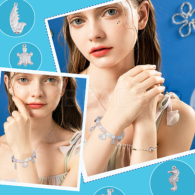 20Pcs 5 Style 201 & 304 Stainless Steel Charms STAS-UN0029-47-1