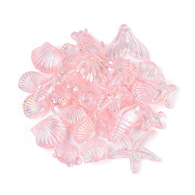 Ocean Theme Transparent Acrylic Beads TACR-T028-69-01E-1