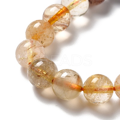 Natural Rutilated Quartz Beads Strands G-B029-B02-04-1
