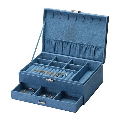 Velvet & Wood Jewelry Boxes VBOX-I001-04D-1