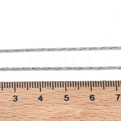 1.2MM 304 Stainless Steel Boston Link Chain Necklaces NJEW-D328-01P-02-1