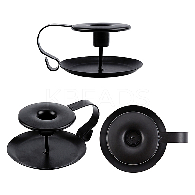 Iron Taper Candle Holder AJEW-PH0017-70-1