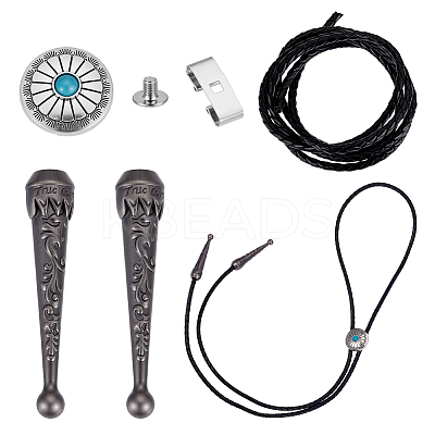 2Pcs Alloy Cord End DIY-NB0014-11-1
