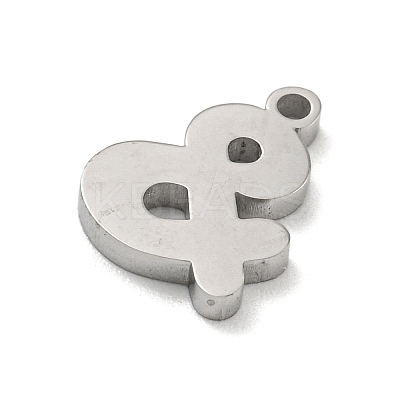 304 Stainless Steel Pendants STAS-M067-02A-P-1