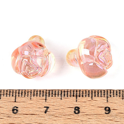 Electroplate Transparent Acrylic Beads PACR-CJC0008-08A-1