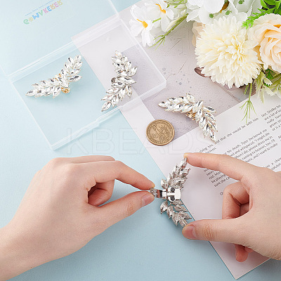 4Pcs 2 Colors Wing Alloy Rhinestone Shoe Decoration FIND-GO0002-27-1