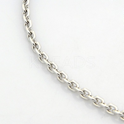 Tarnish Resistant Men's 304 Stainless Steel Cable Chain Necklaces STAS-O037-12P-1