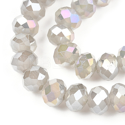 Electroplate Glass Beads Strands EGLA-A034-J4mm-B09-1