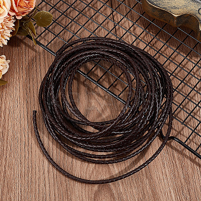 5M Braided Leather Cord with Core WL-BBC0001-01A-01-1