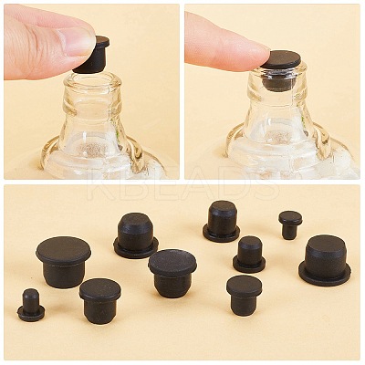 40Pcs 5 Style Silicone Hole Plugs AJEW-GF0008-05B-1