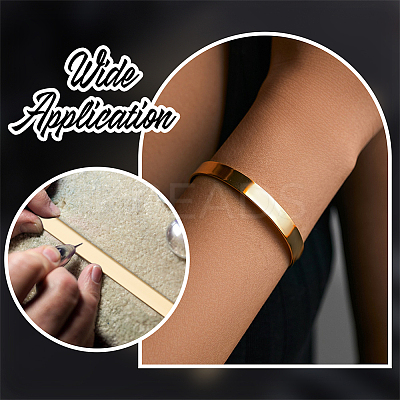 304 Stainless Steel Bangle Blank Strips MAK-WH0016-02B-G-1