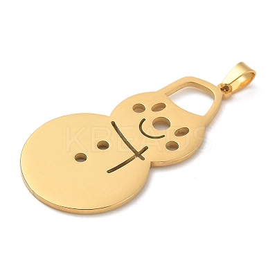 Christmas Theme 304 Stainless Steel Pendants STAS-Q005-01G-04-1