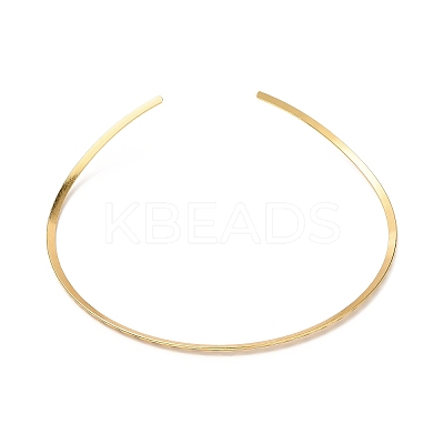 PVD Vacuum Plating 304 Stainless Steel Rhombus Textured Wire Necklace Making MAK-L015-02G-1