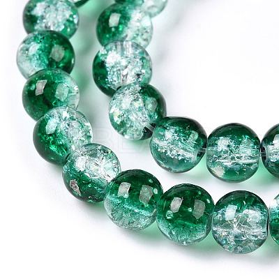 Baking Paint Crackle Glass Bead Strands CCG-S001-6mm-19-1