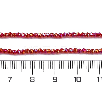 Transparent Electroplate Glass Beads Strands EGLA-H107-01A-AB03-1