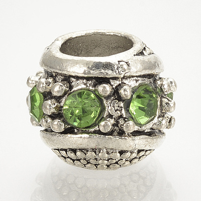 Alloy Rhinestone European Beads MPDL-Q208-075-1