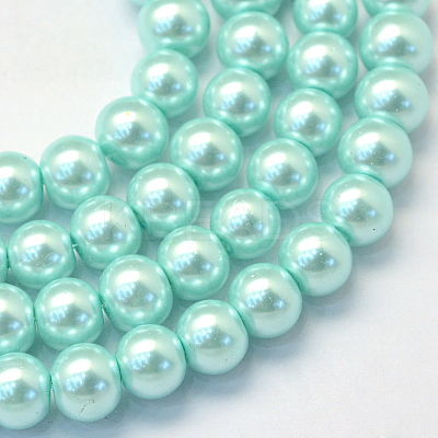 Baking Paint Glass Pearl Bead Strands HY-Q003-3mm-45-1