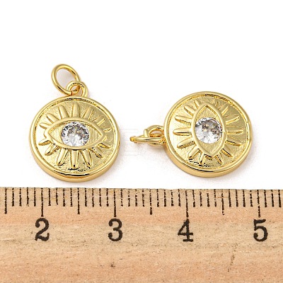 Rack Plating Brass Micro Pave Cubic Zirconia Pendants KK-A200-19G-1