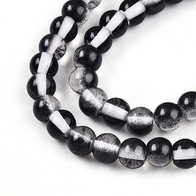 Baking Paint Transparent Glass Beads X1-DGLA-N011-6mm-10-1