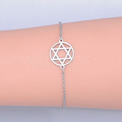 Tarnish Resistant 201 Stainless Steel Link Bracelets BJEW-T011-JN491-1-1