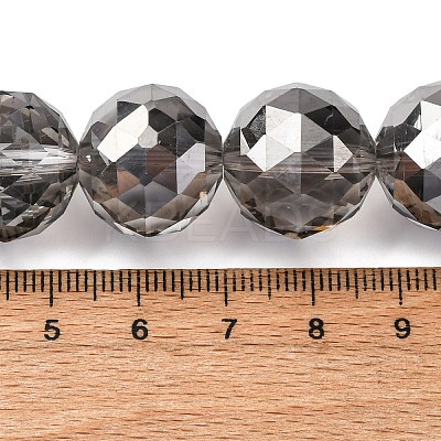 Transparent Electroplate Glass Beads Strands EGLA-N002-34G-F02-1