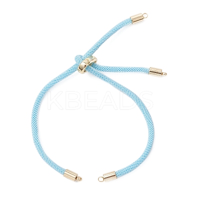 Nylon Round Cord Slider Bracelet Makings AJEW-JB01537-1