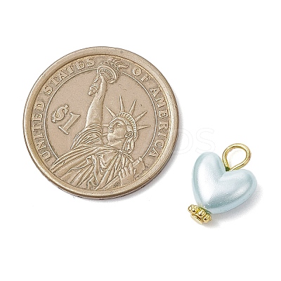 Imitation Shell & Pearl Acrylic Pendants PALLOY-JF04518-02-1