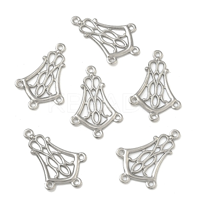 Tarnish Resistant 304 Stainless Steel Hollow Flower Chandelier Component Links STAS-R083-25-1