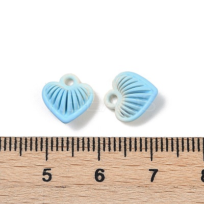 Spray Painted Alloy Pendants PALLOY-S038-15F-1