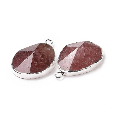 Natural Strawberry Quartz Pendants G-I207-14K-S-1