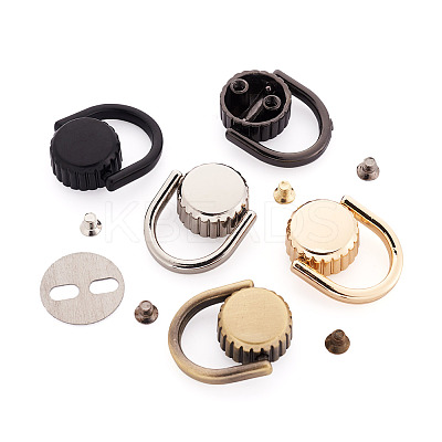 10 Sets 5 Colors Zinc Alloy Bag Lifting Ring FIND-GN0001-08-1