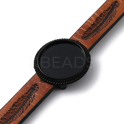 Alloy Flat Round Link Bracelet Settings fit for Cabochons FIND-M009-01EB-1