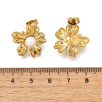 304 Stainless Steel Stud Earring Findings EJEW-F361-15G-1