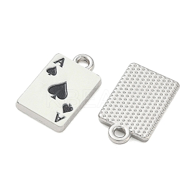 Playing Cards Alloy Enamel Pendants FIND-D044-27P-01-1