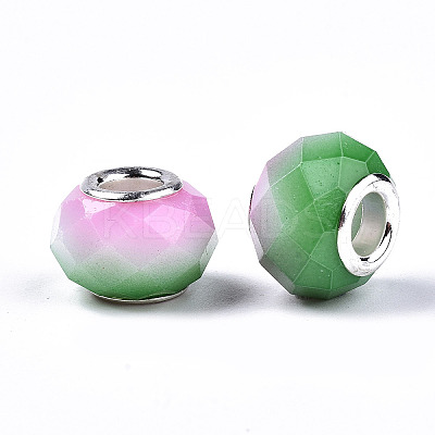 Baking Paint Glass European Beads LS-DGLA-N033-05A-C03-1