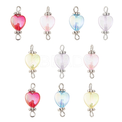 Transparent Acrylic Connector Charms PALLOY-YW0001-53-1