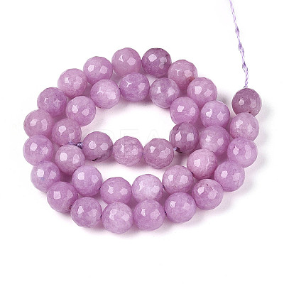 Natural White Jade Bead Strands G-R346-10mm-12-1