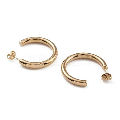 Ion Plating(IP) 304 Stainless Steel Stud Earrings for Women EJEW-G346-07B-G-1
