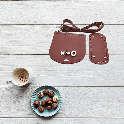 1 Bag Handmade PU Leather Crochet Shoulder Bag Accessories Kits DIY-CL0001-04C-1