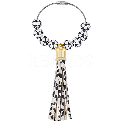 Imitation Leather Tassel Pendant Decorations AJEW-WH20011-20B-1