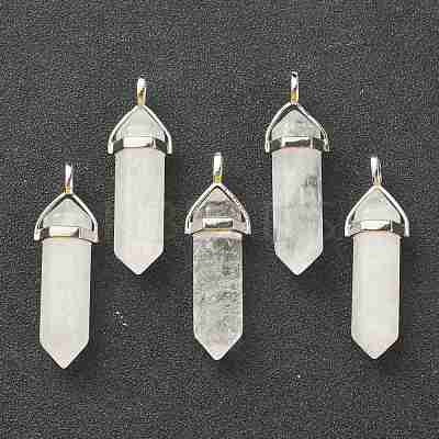 Natural Quartz Crystal Pointed Pendants G-M378-01P-A31-1