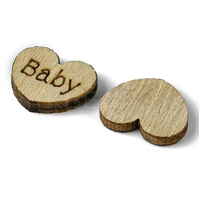 100Pcs Wood Cabochons WOOD-G020-09-1