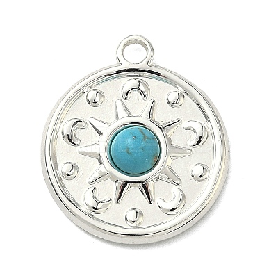 Dyed Synthetic Turquoise Pendants LS-STAS-G374-05S-19-1