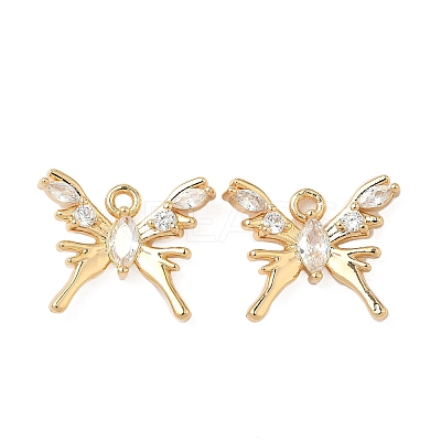 Brass Micro Pave Cubic Zirconia Pendants KK-S531-11G-A-1