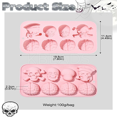 2Pcs Food Grade Silicone Molds SIL-CJ0002-21-1