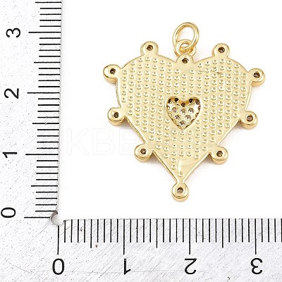 Brass Micro Pave Clear Cubic Zirconia Pendants X-KK-L275-71L-G-1