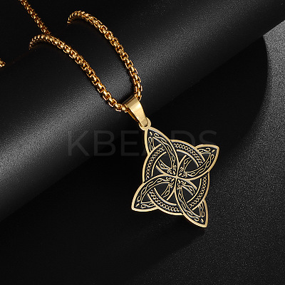 Viking Triskelion Knot 201 Stainless Steel Pendant Necklaces for Men FS-WG900AF-02-1