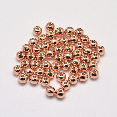 Rack Plating Brass Round Spacer Beads KK-I601-3mm-RG-RS-1