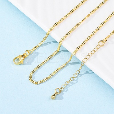 Brass Oval Link Chain Necklaces for Women NJEW-D302-10G-1