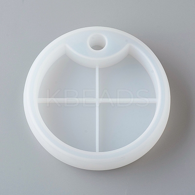 DIY 4 Compartments Round Layered Rotating Storage Box LS-AJEW-D046-16B-1